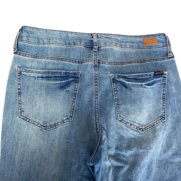 Seven7 Light Wash High Waist Weekend Slim Fit Jean Raw Hem Size 8 - Picture 11 of 11